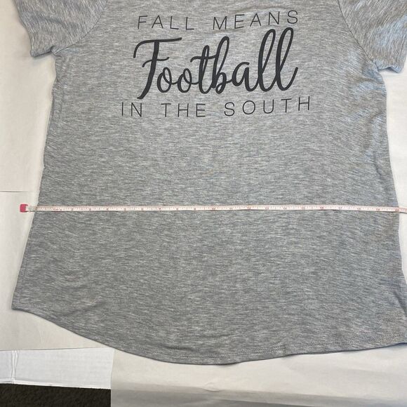 Fall Means Football in the South Short Sleeve Womens T-shirt size M - Picture 12 of 16